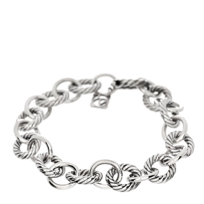 David Yurman Sterling Silver 10mm Medium Oval Link Bracelet 1 of 3
