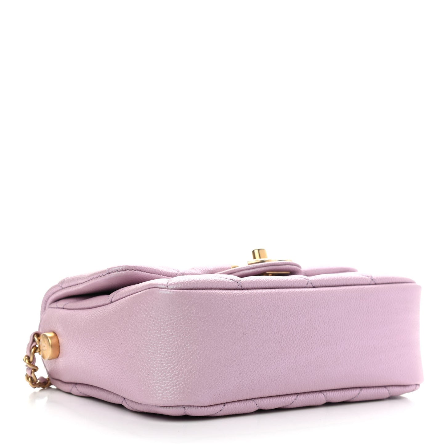 Iridescent Caviar Quilted Mini My Perfect Flap Pink