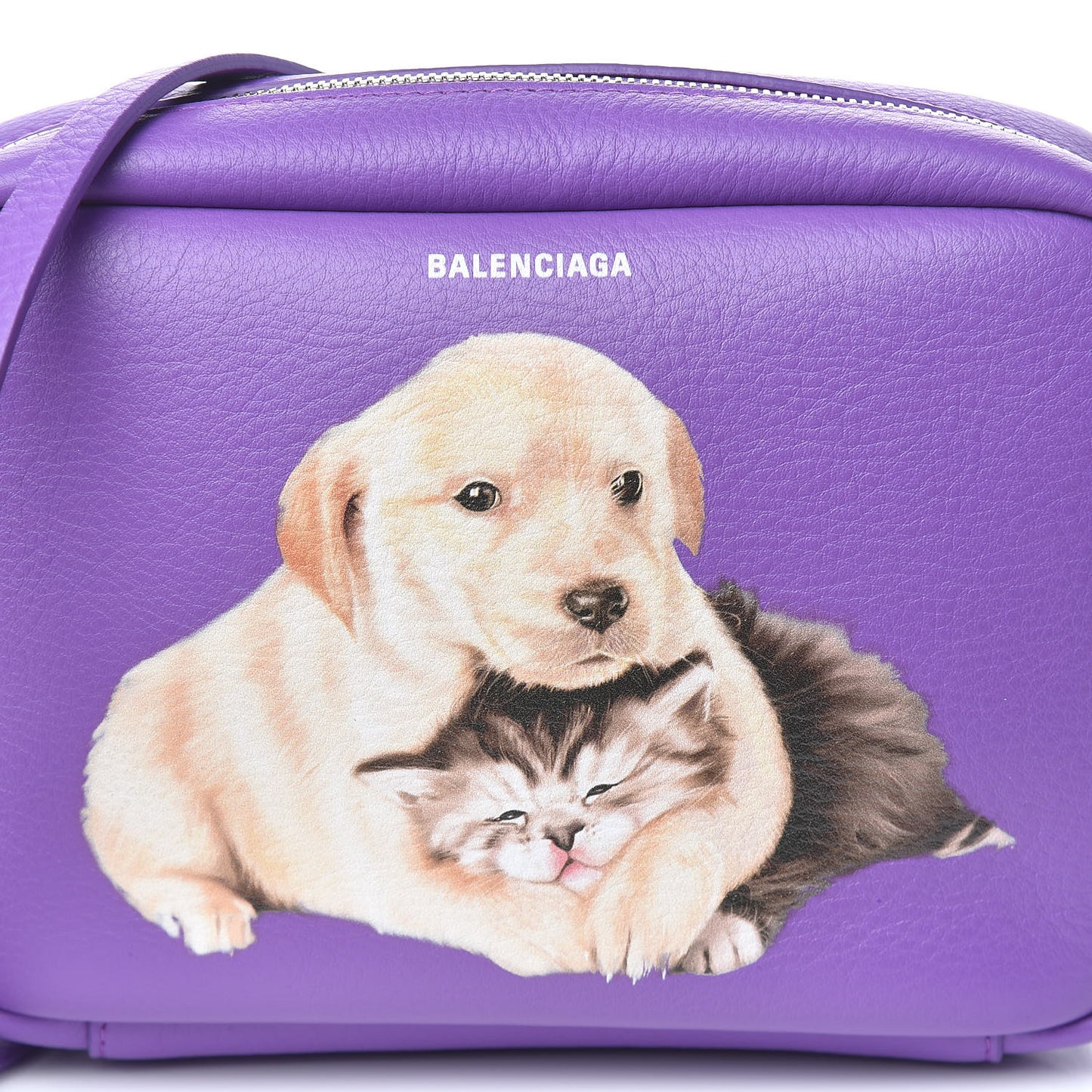 Calfskin Puppy and Kitten Everyday S Camera Bag Purple