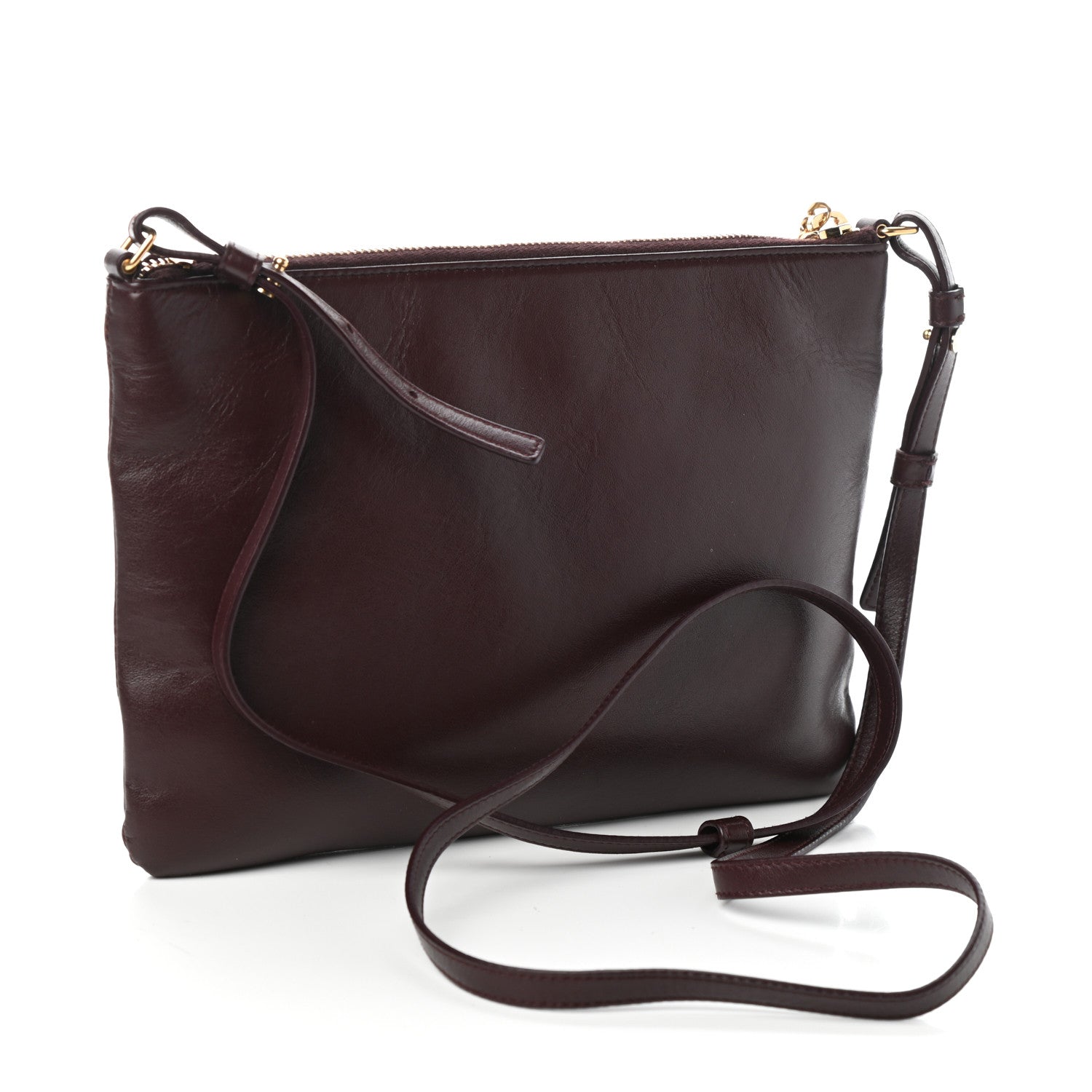 Saint Laurent Calfskin Teen Monogram Crossbody Bag Bordeaux 3 of 8