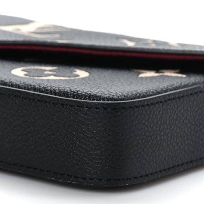 Louis Vuitton Empreinte Monogram Giant Felicie Pochette Black Beige 9 of 9
