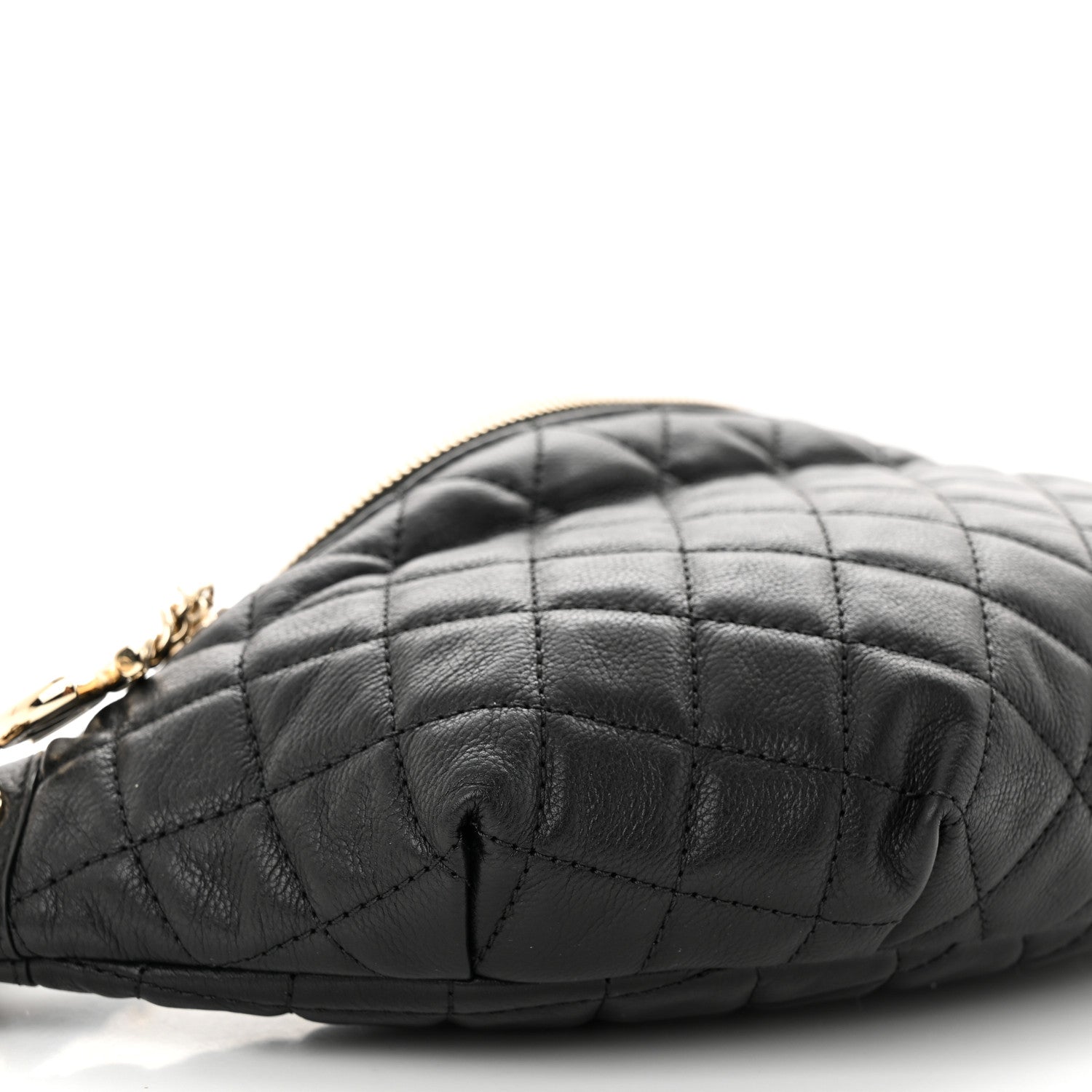 Chanel Calfskin Quilted Banane Waist Bag Fanny Pack Black 9 of 11