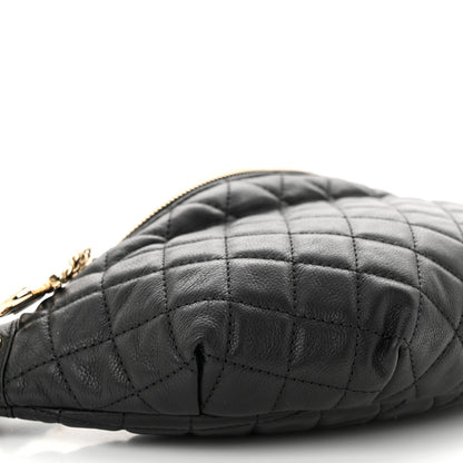 Chanel Calfskin Quilted Banane Waist Bag Fanny Pack Black 9 of 11