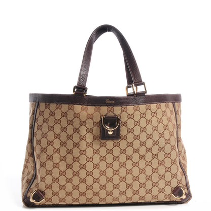 Gucci Monogram Large Abbey Tote Brown 1 of 7