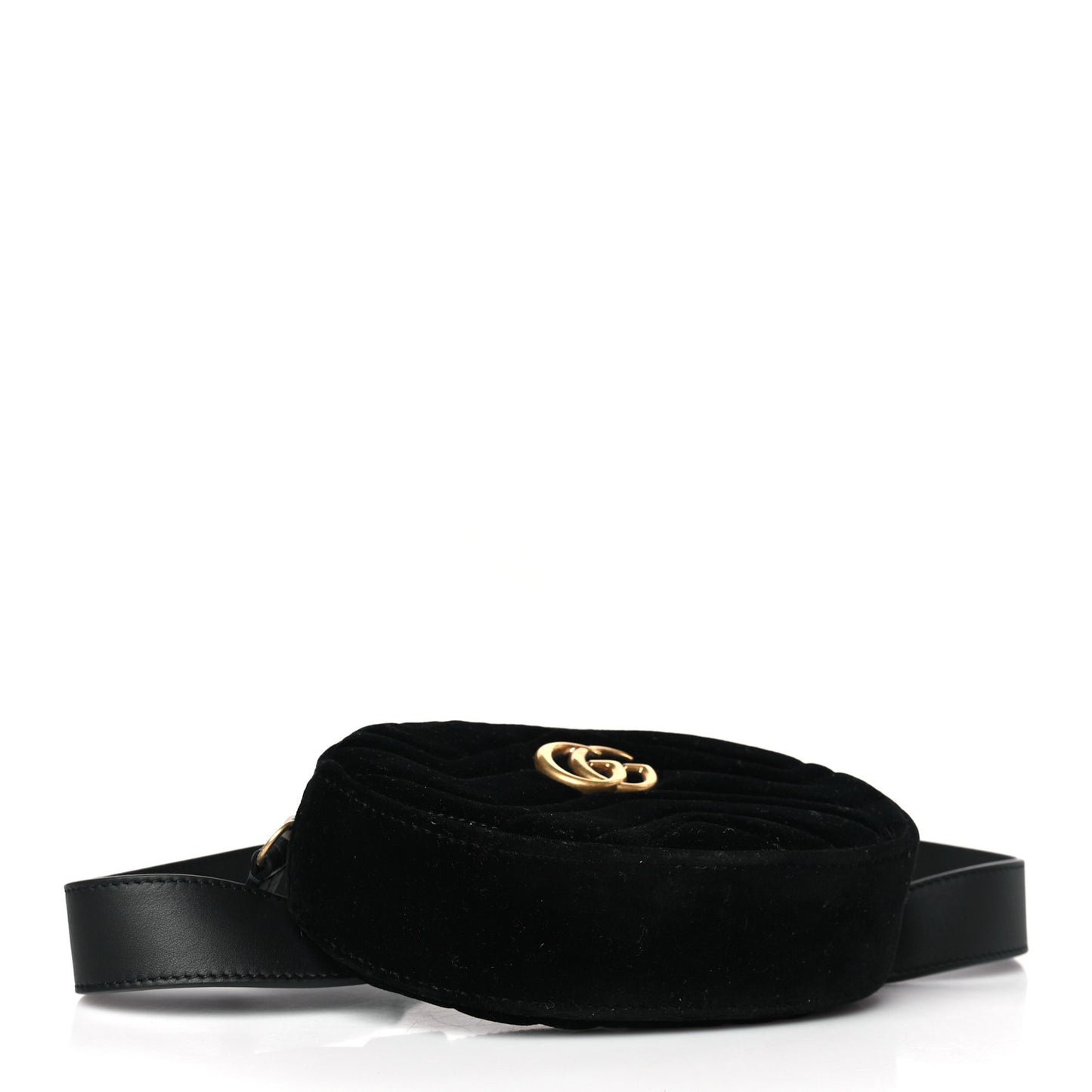 Velvet Matelasse GG Marmont Belt Bag 85 34 Black