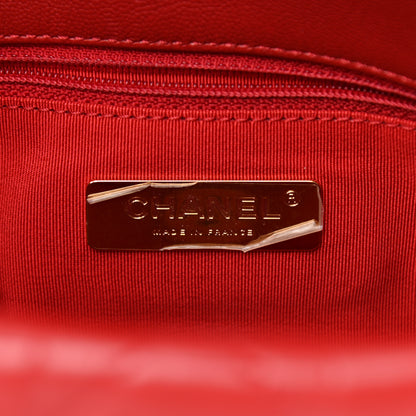 Chanel Goatskin Quilted Large Chanel 19 Flap Red 6 of 10