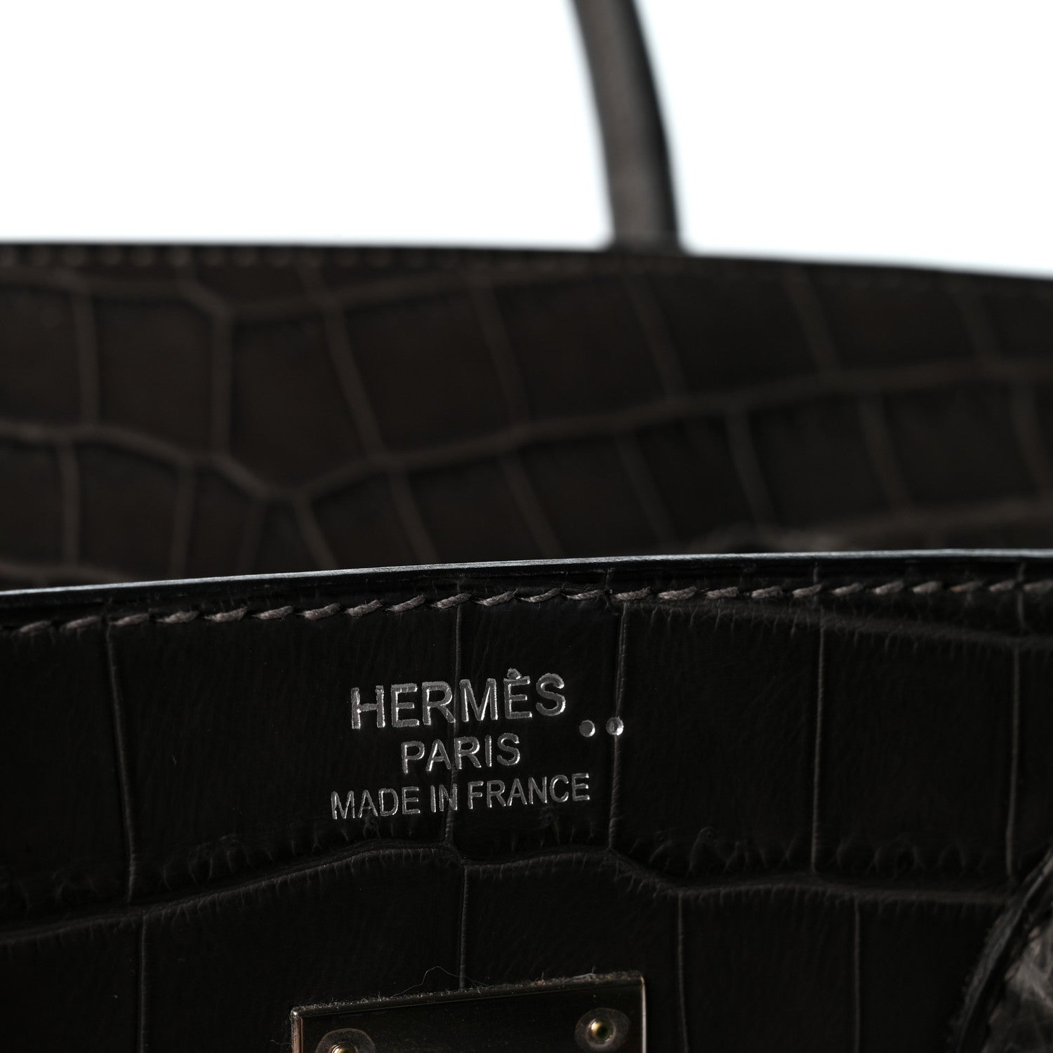 Hermes Matte Niloticus Crocodile Birkin 35 Graphite 6 of 12