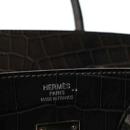 Hermes Matte Niloticus Crocodile Birkin 35 Graphite 6 of 12