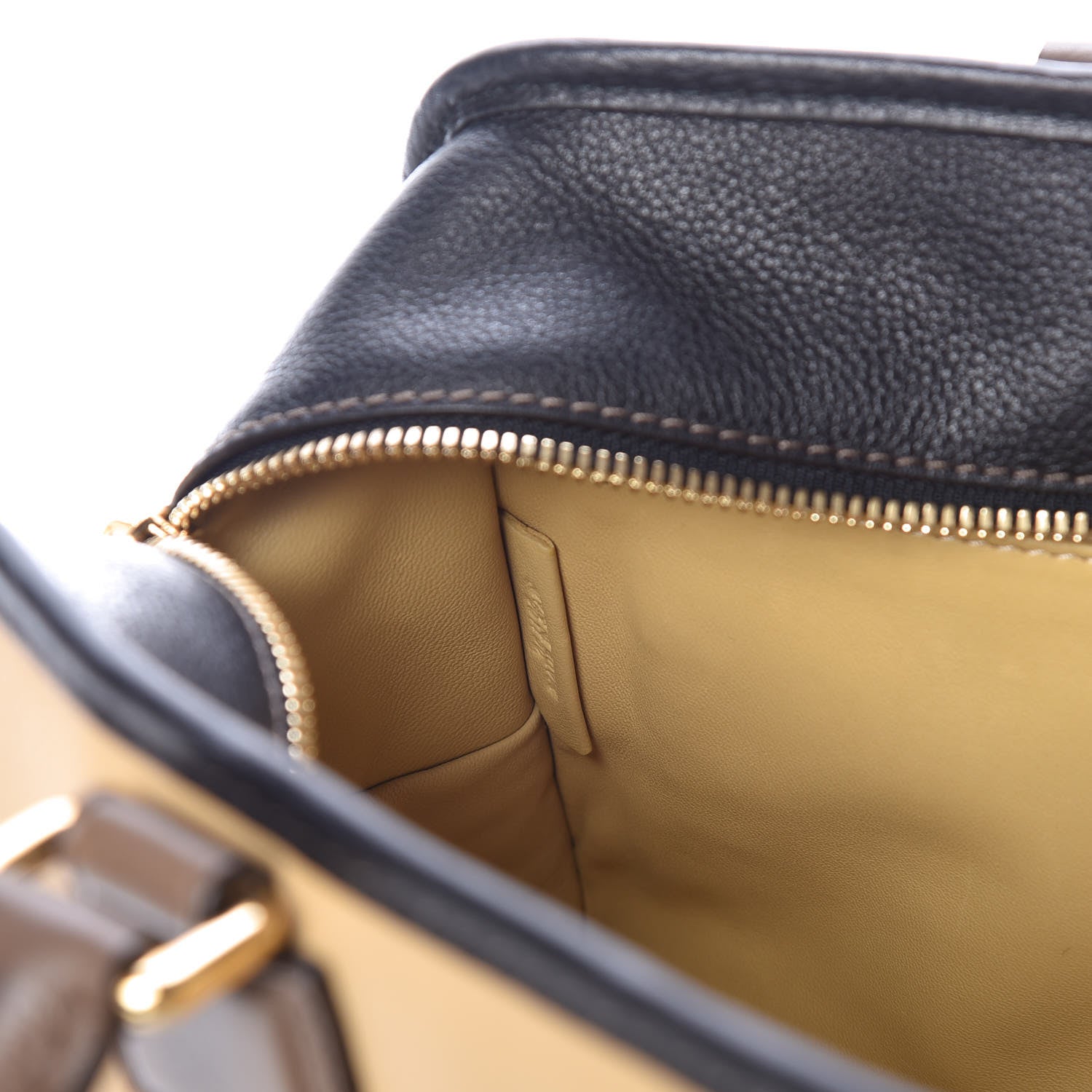 Loewe Calfskin Tri-Color Amazona 28 Bag Black Dark Beige 9 of 9