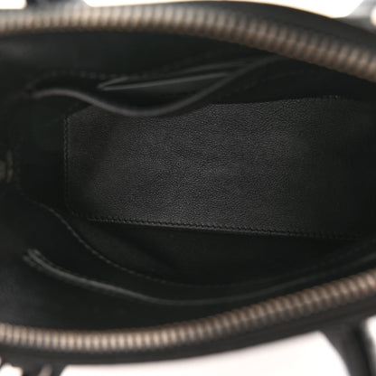 Balenciaga Calfskin Gothic Logo XXS Ville Top Handle Bag Black White 5 of 10