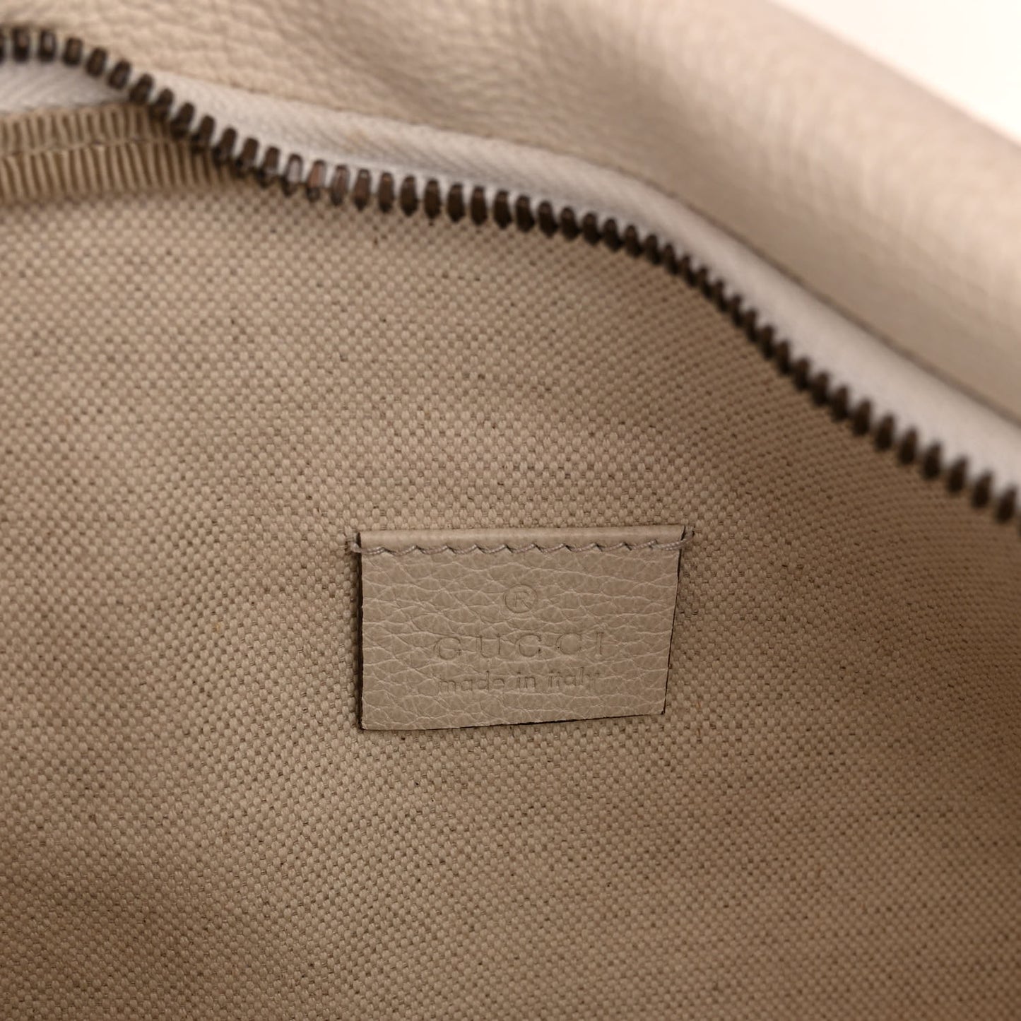 Grained Calfskin Logo Belt Bag White