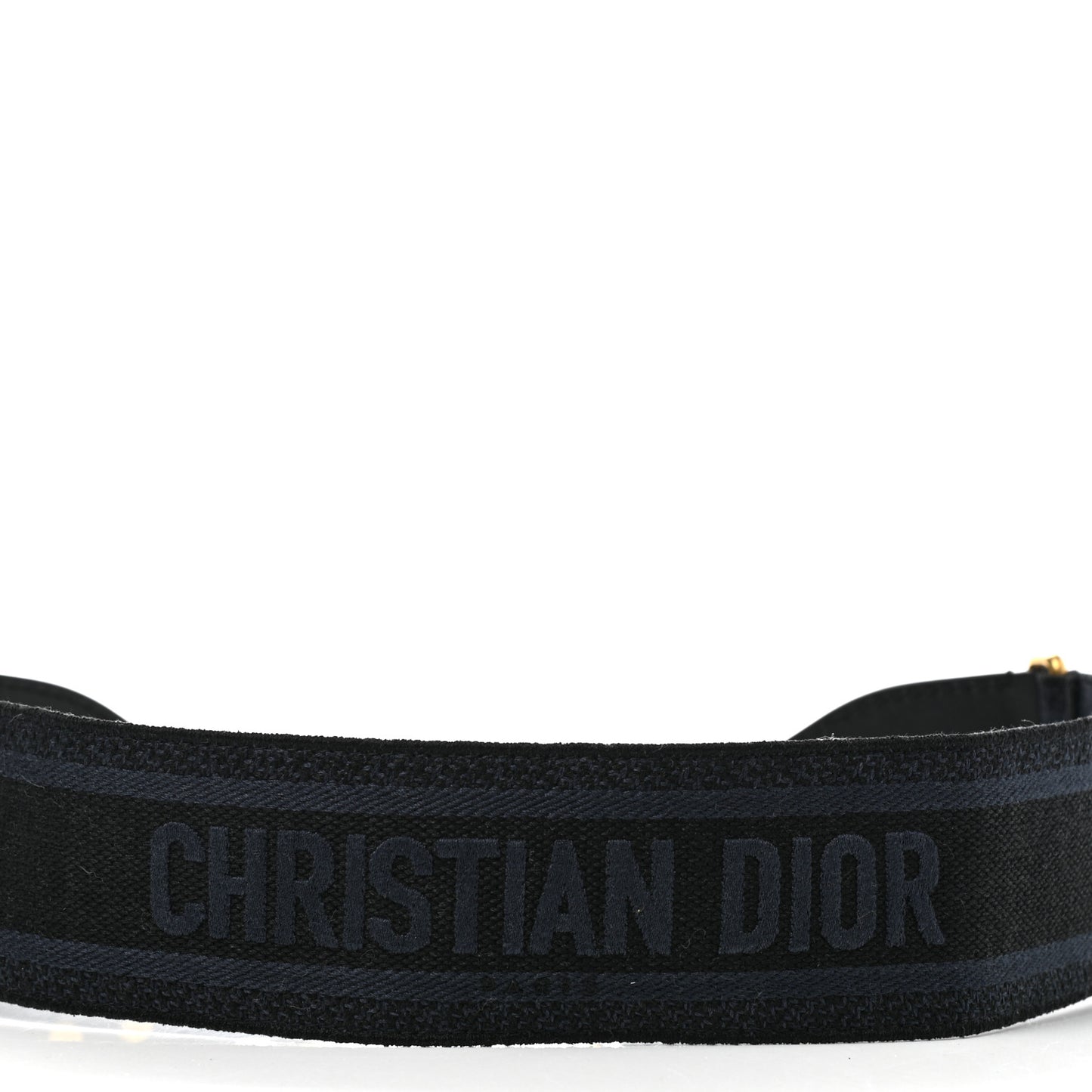 Canvas Embroidered Shoulder Strap Denim Blue