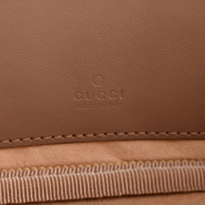 Gucci Calfskin Matelasse Mini GG Marmont Chain Crossbody Bag Porcelain Rose 6 of 12