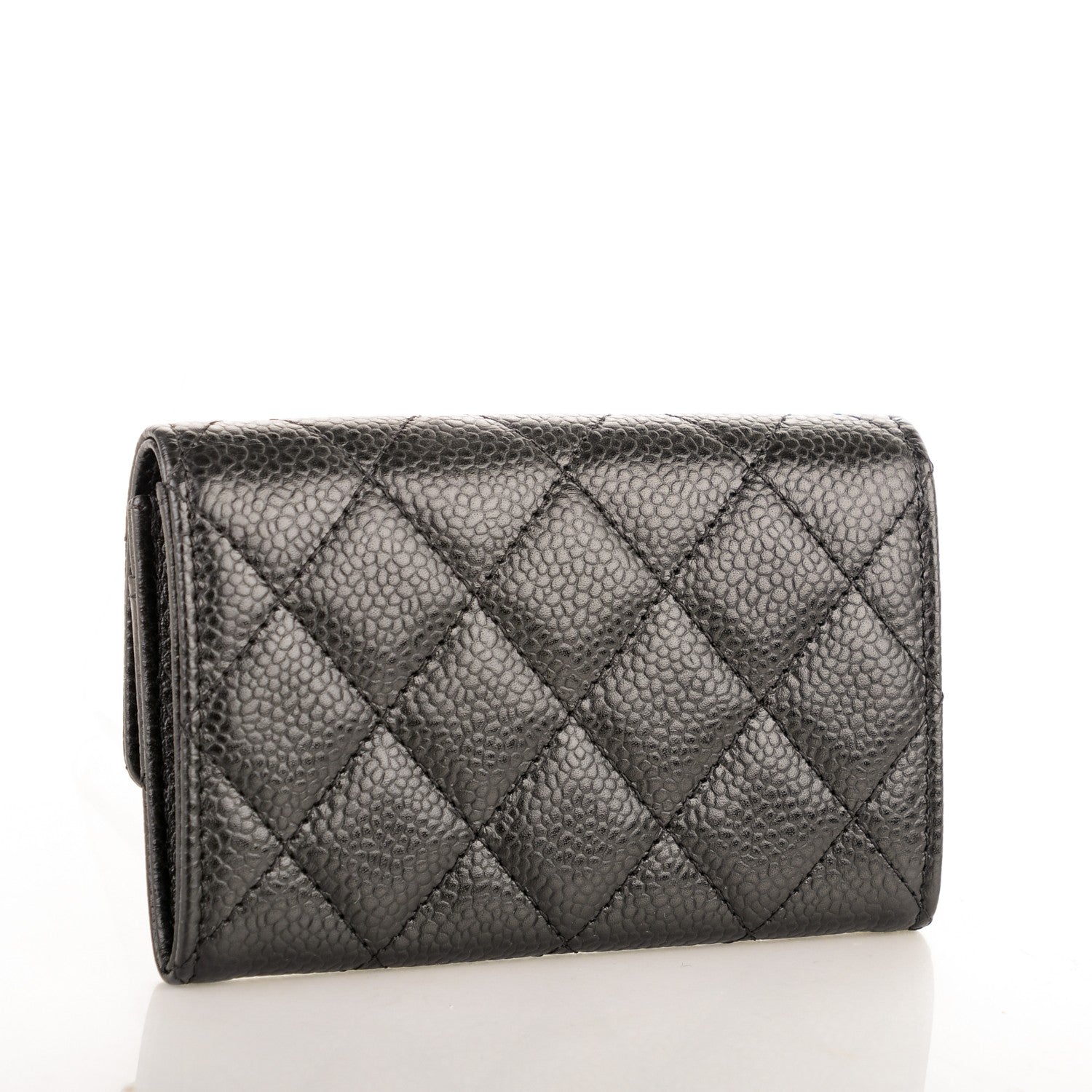 Chanel Caviar Quilted Flap Card Holder Black 3 of 8