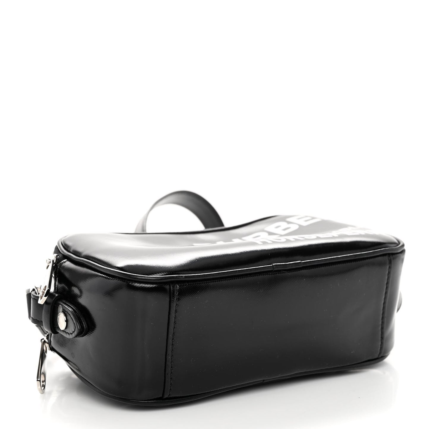 Coated Canvas Horseferry Print Micro Camera Bag Black