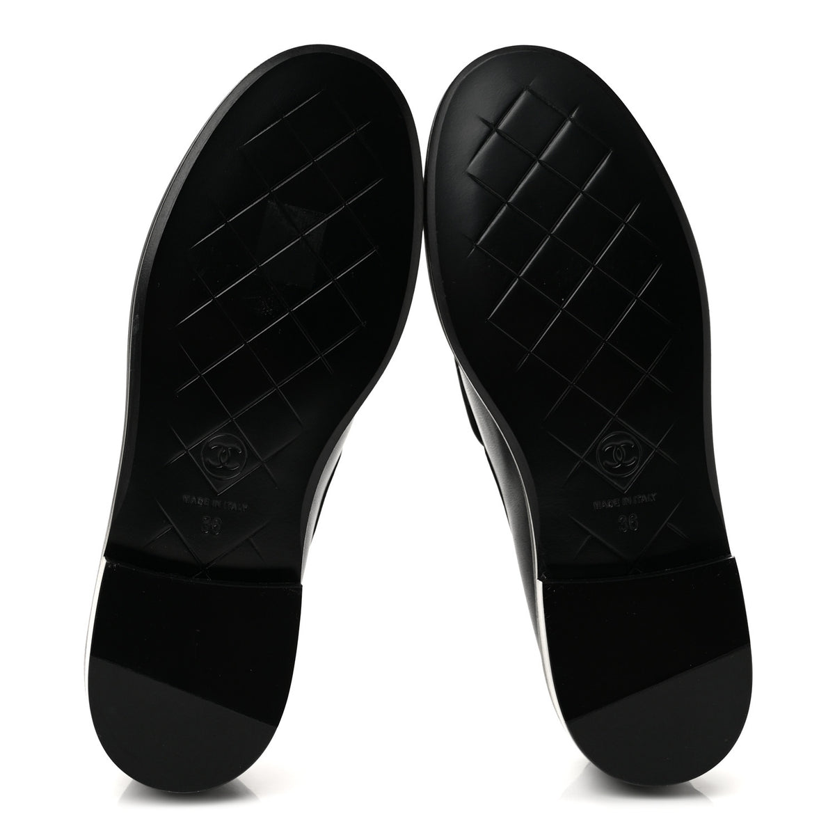 Chanel Lambskin Quilted CC Turnlock Loafers 36 Black 6 of 10