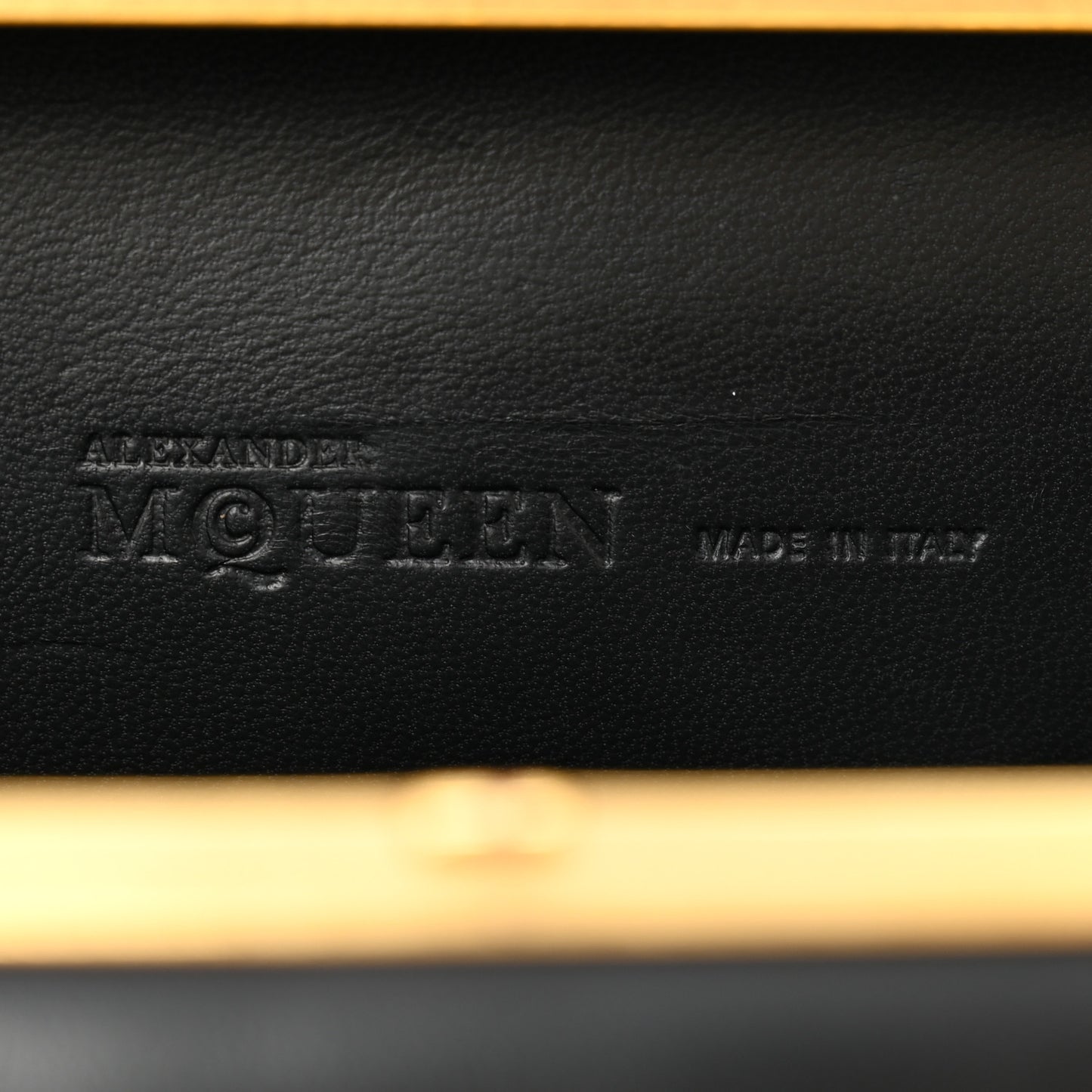 Nappa Chain Knuckle Box Clutch Black