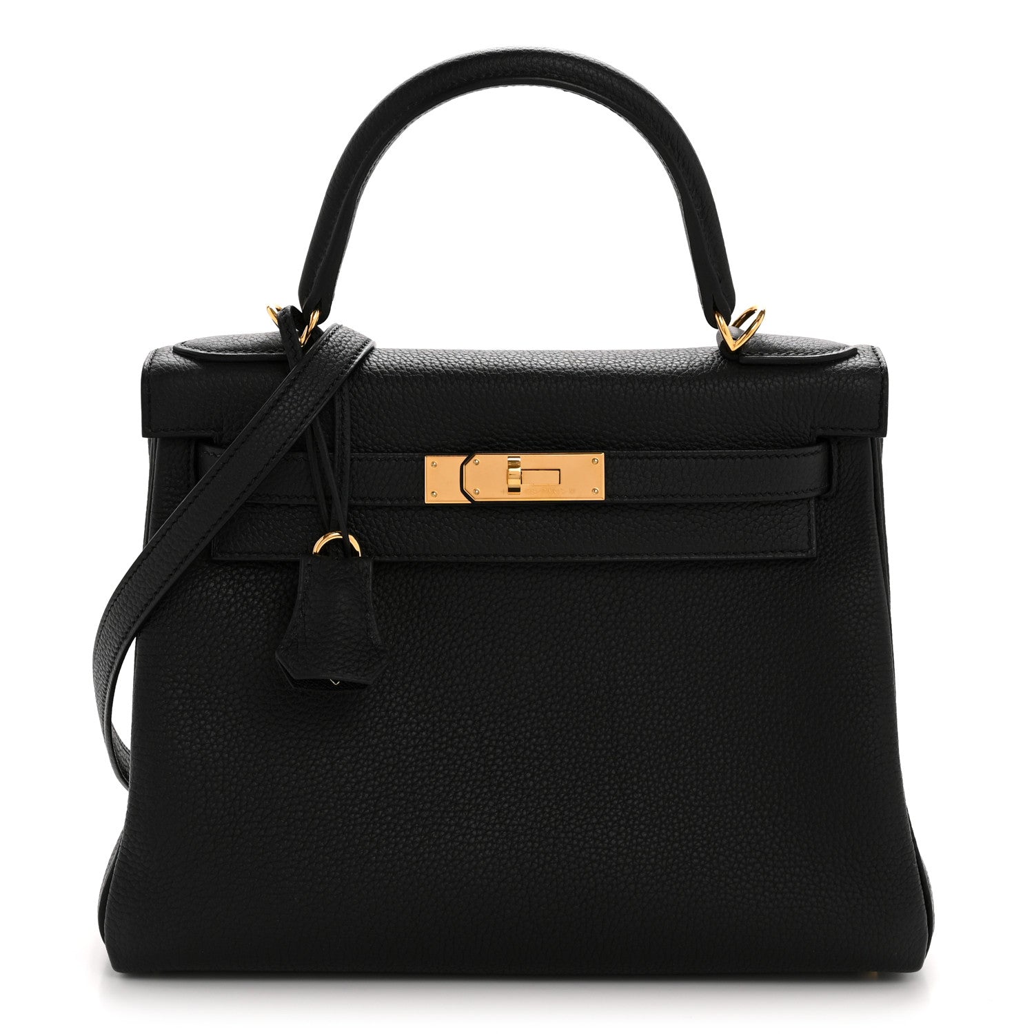 Hermes Togo Kelly Retourne 28 Black 1 of 12