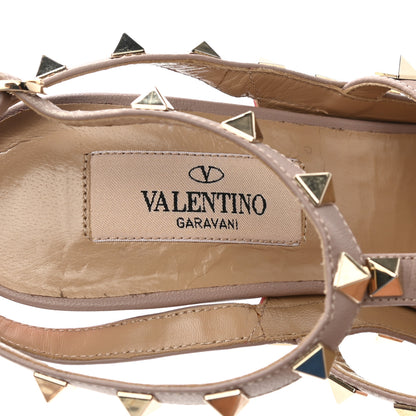 Valentino Garavani Patent Nappa Rockstud Ankle Strap 100mm Pumps 35.5 Ninphea Poudre 7 of 10