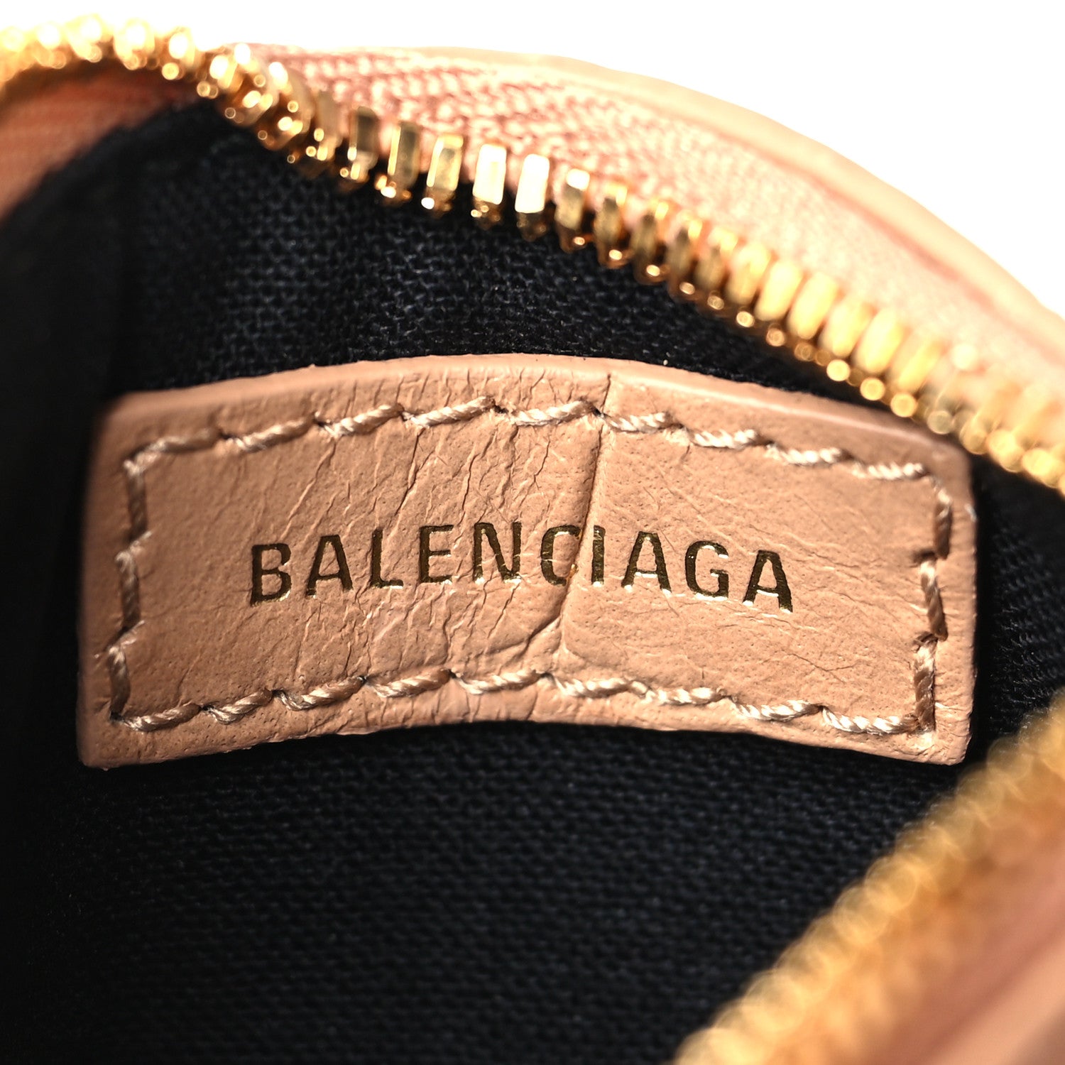 Balenciaga Extra Supple Calfskin Crocodile Embossed Le Cagole Shoulder Bag XS Nude Beige 9 of 13