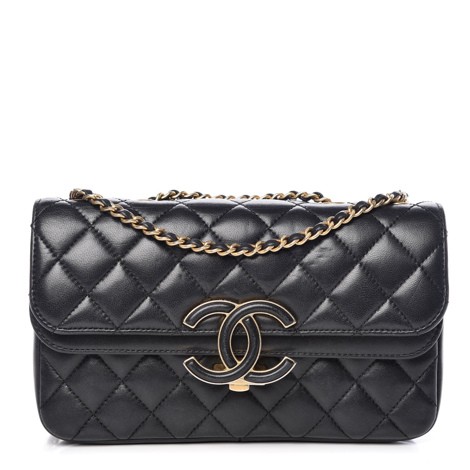 Chanel Lambskin Quilted Small CC Chic Flap Black 1 of 11