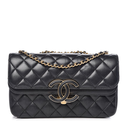 Chanel Lambskin Quilted Small CC Chic Flap Black 1 of 11