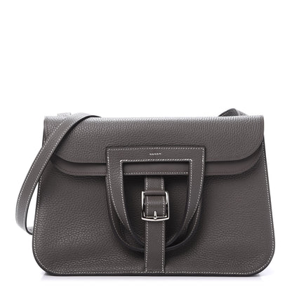 Hermes Taurillon Clemence Halzan 31 GM Etain 1 of 12