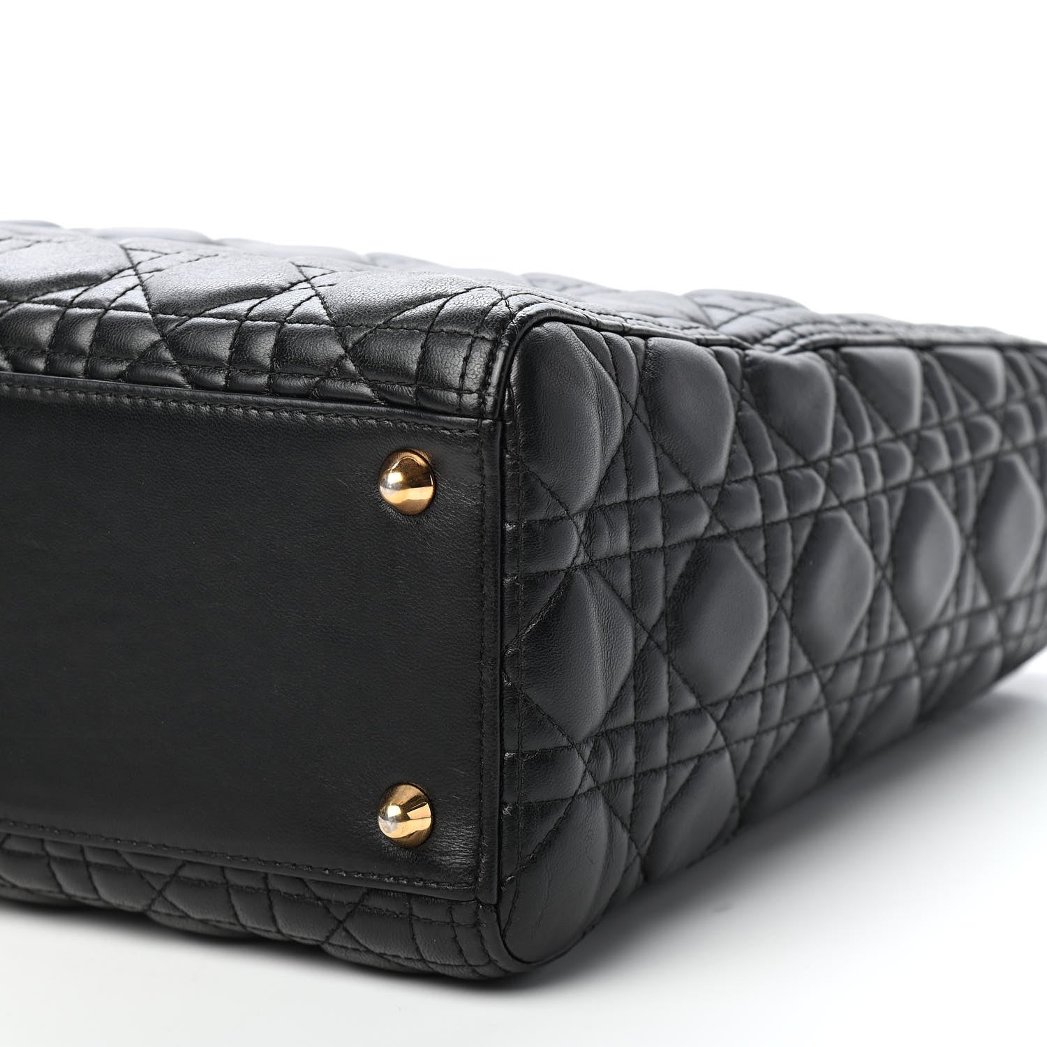 Christian Dior Lambskin Cannage Large Lady Dior Black 9 of 9