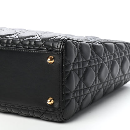 Christian Dior Lambskin Cannage Large Lady Dior Black 9 of 9