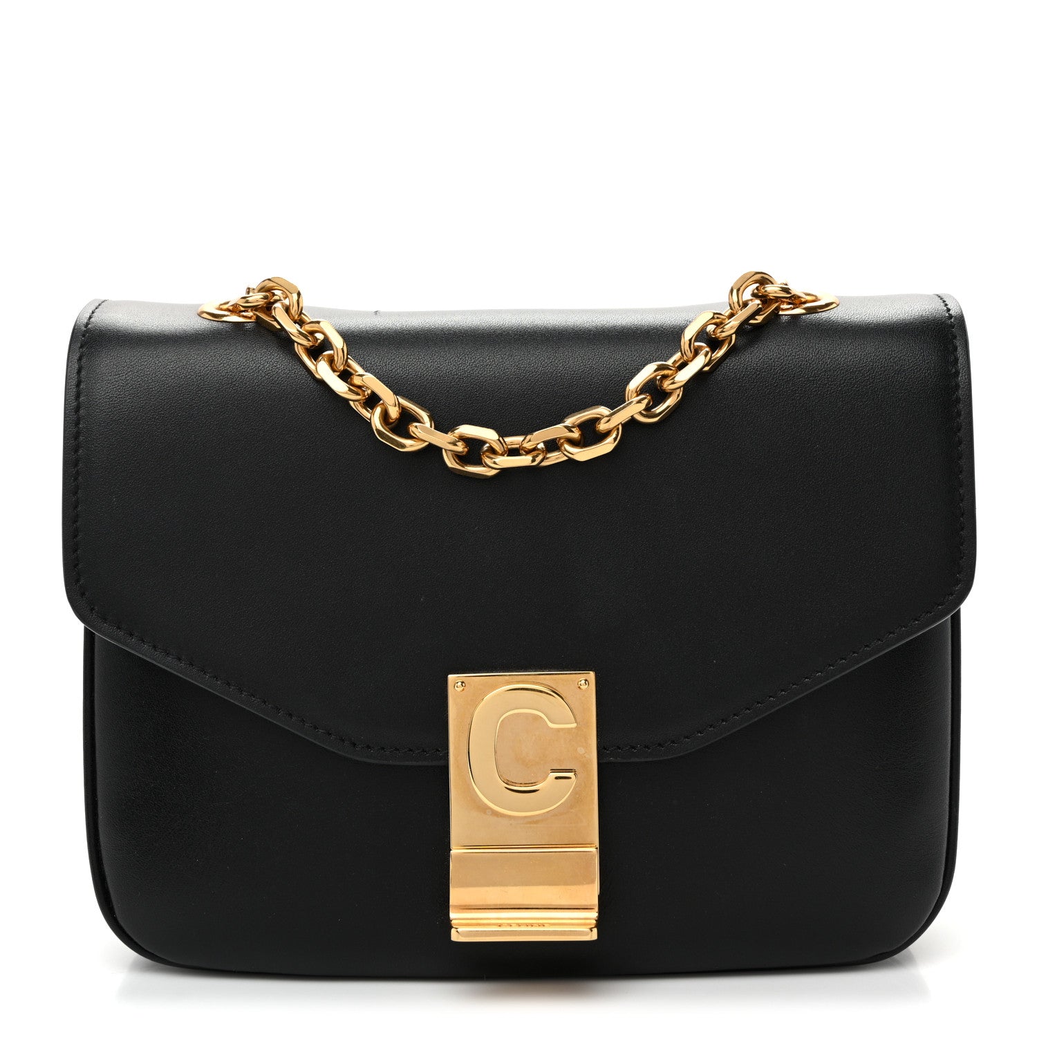 Celine Shiny Calfskin Small C Bag Black 1 of 10