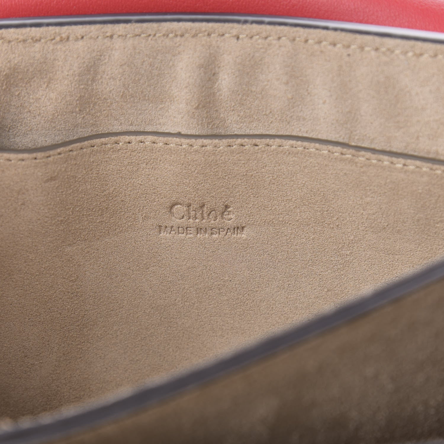 Chloe Suede Calfskin Small Faye Shoulder Bag Sepia Red 6 of 10