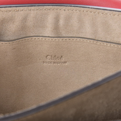 Chloe Suede Calfskin Small Faye Shoulder Bag Sepia Red 6 of 10