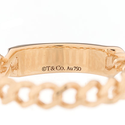 Tiffany 18K Rose Gold Diamond Micro Link Ring 49 5 4 of 4