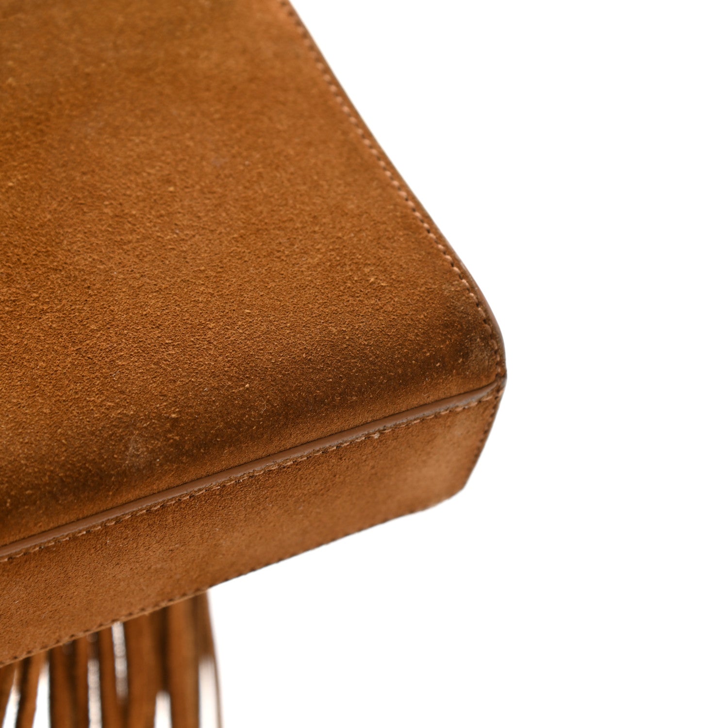 Saint Laurent Suede Fringe Small Monogram Satchel Light Ocre 17 of 17