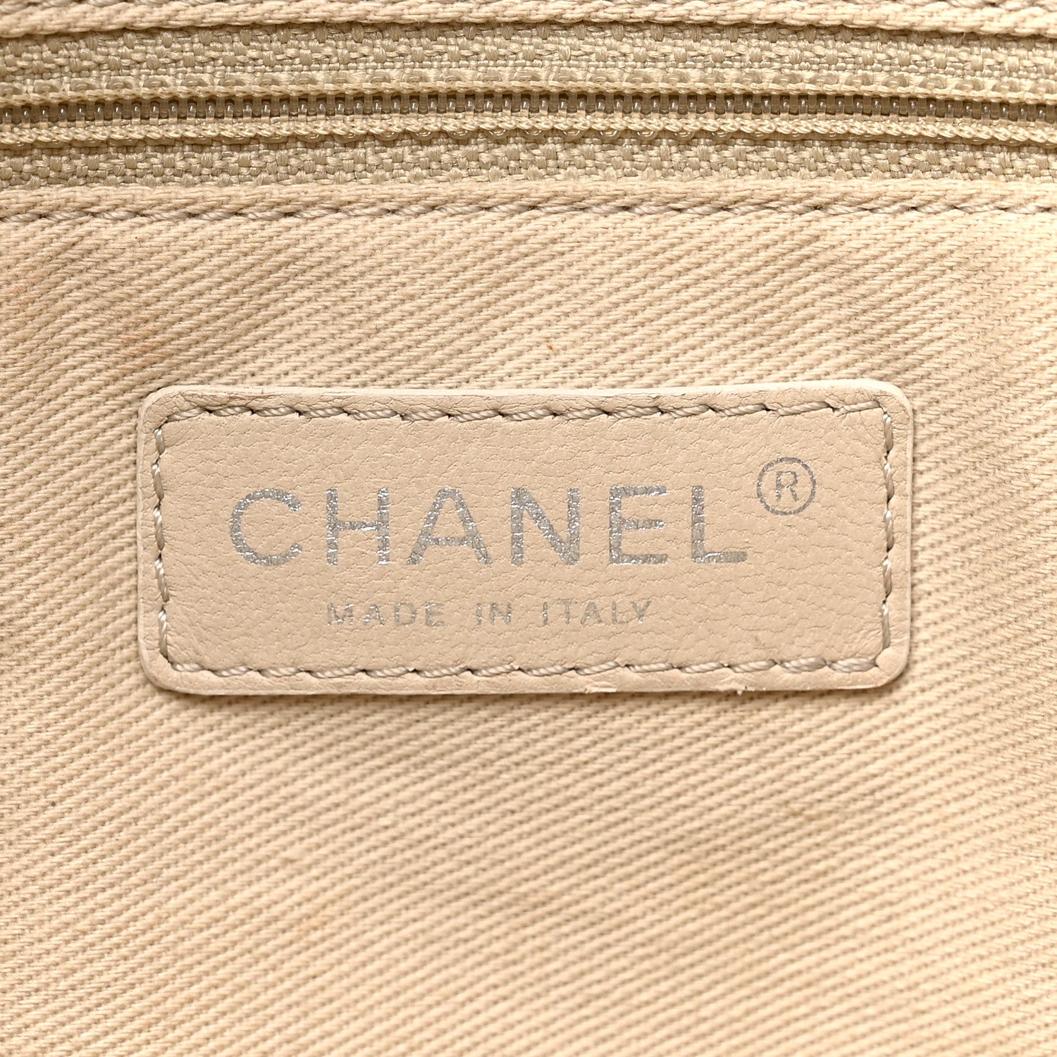 Chanel Grained Calfskin Stitched CC Pocket Tote Navy Blue 6 of 11