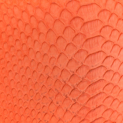 Celine Snakeskin Medium Classic Box Flap Orange 13 of 17