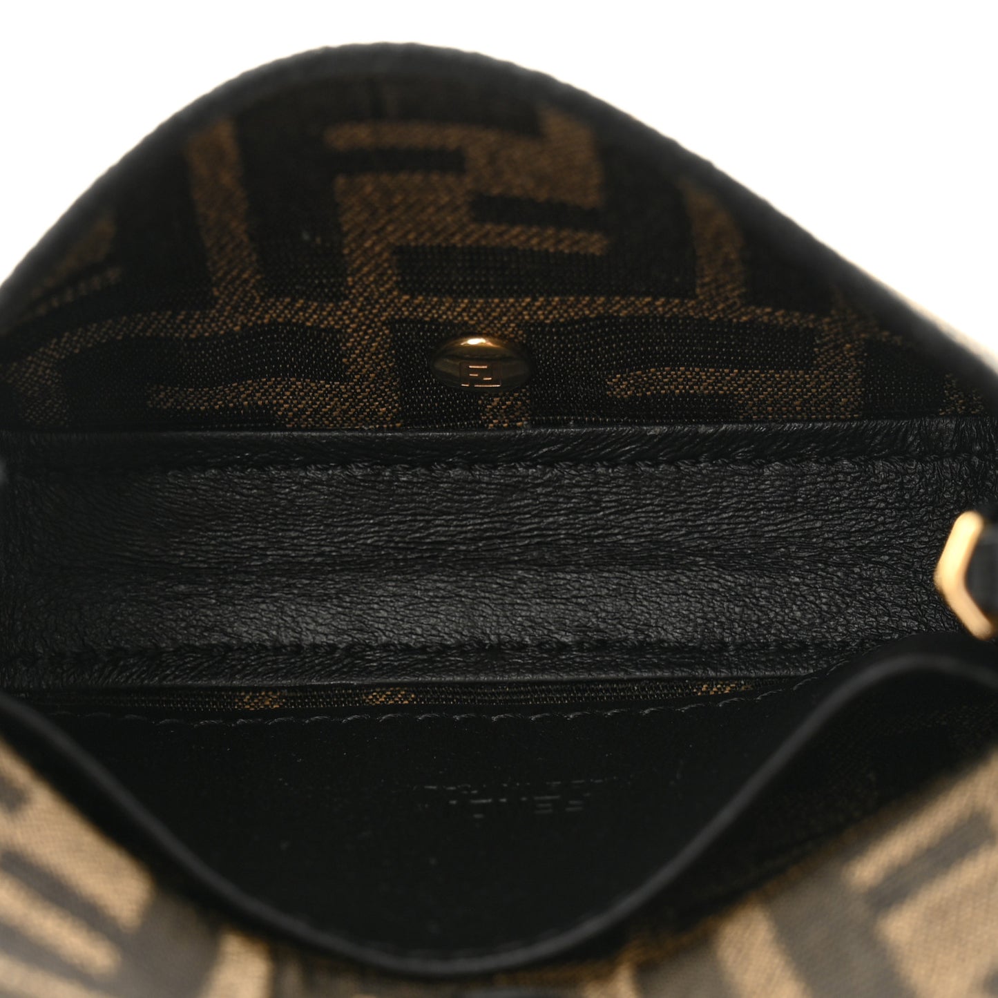 Fabric Jacquard FF 1974 Nano Baguette Charm Tobacco Moro Black