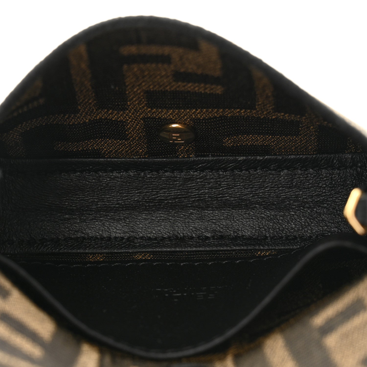 Fendi Fabric Jacquard FF 1974 Nano Baguette Charm Tobacco Moro Black 5 of 11