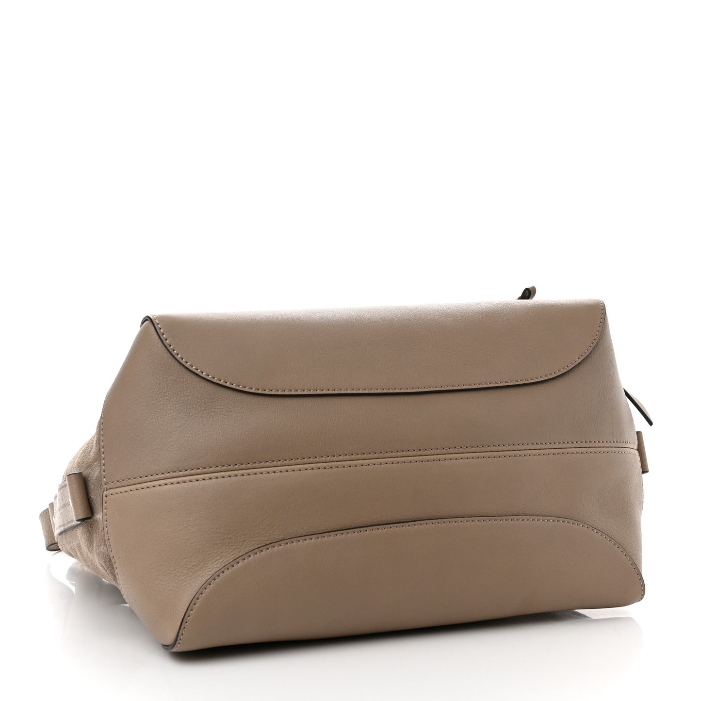 Suede Calfskin Medium Owen Bucket Bag Motty Grey
