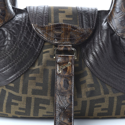 Fendi Zucca Nappa Nuvolata Vitello Tortuga Small Spy Tobacco Moro 9 of 9