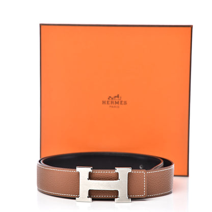 Hermes Box Togo 32mm H Belt 85 Black Gold 7 of 7