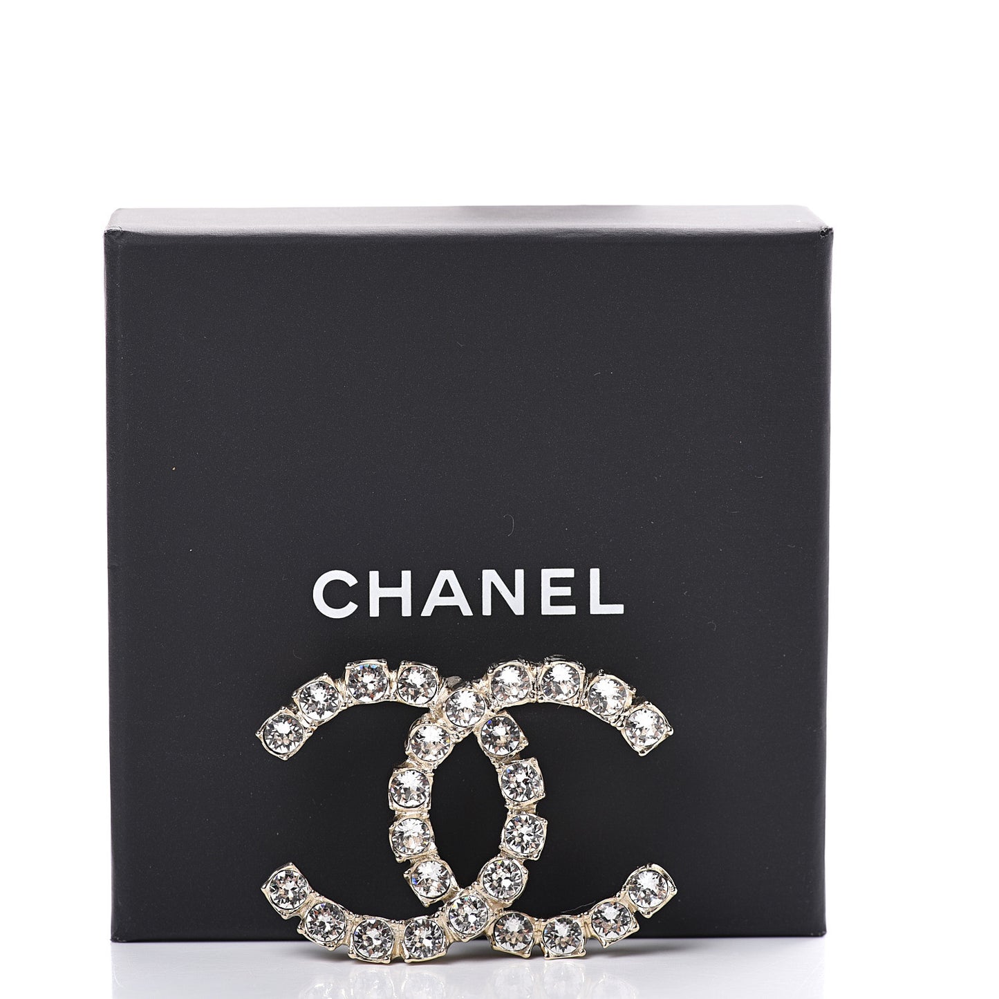 Crystal Coco's Pearls CC Brooch Gold