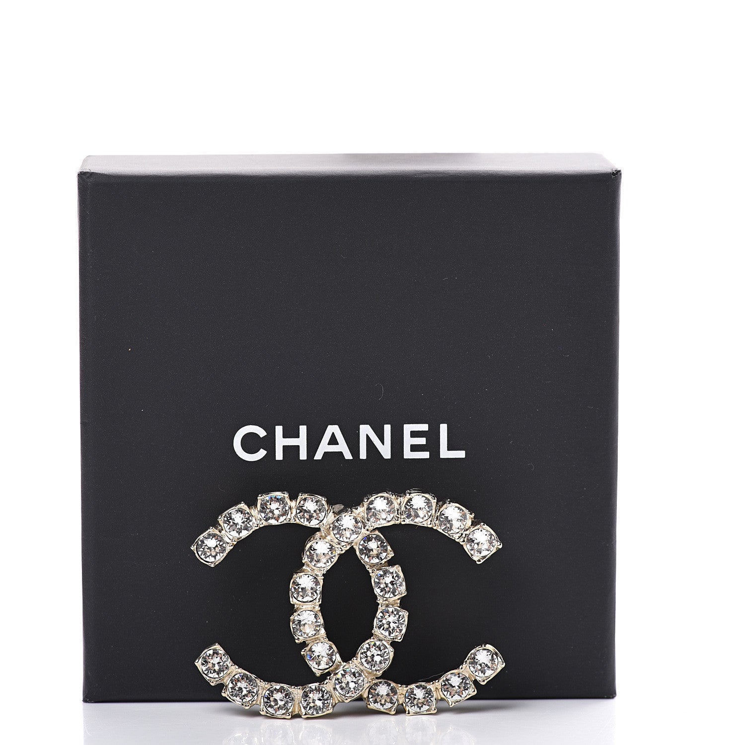 Chanel Crystal Coco's Pearls CC Brooch Gold 4 of 4