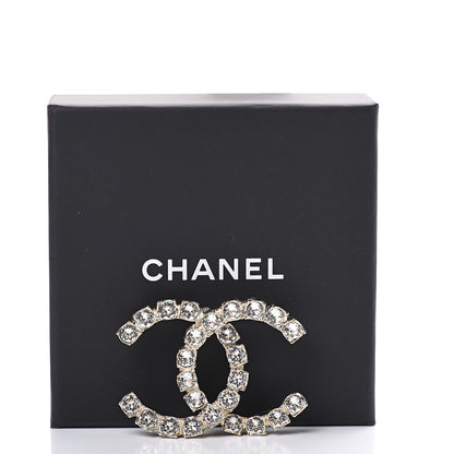 Chanel Crystal Coco's Pearls CC Brooch Gold 4 of 4