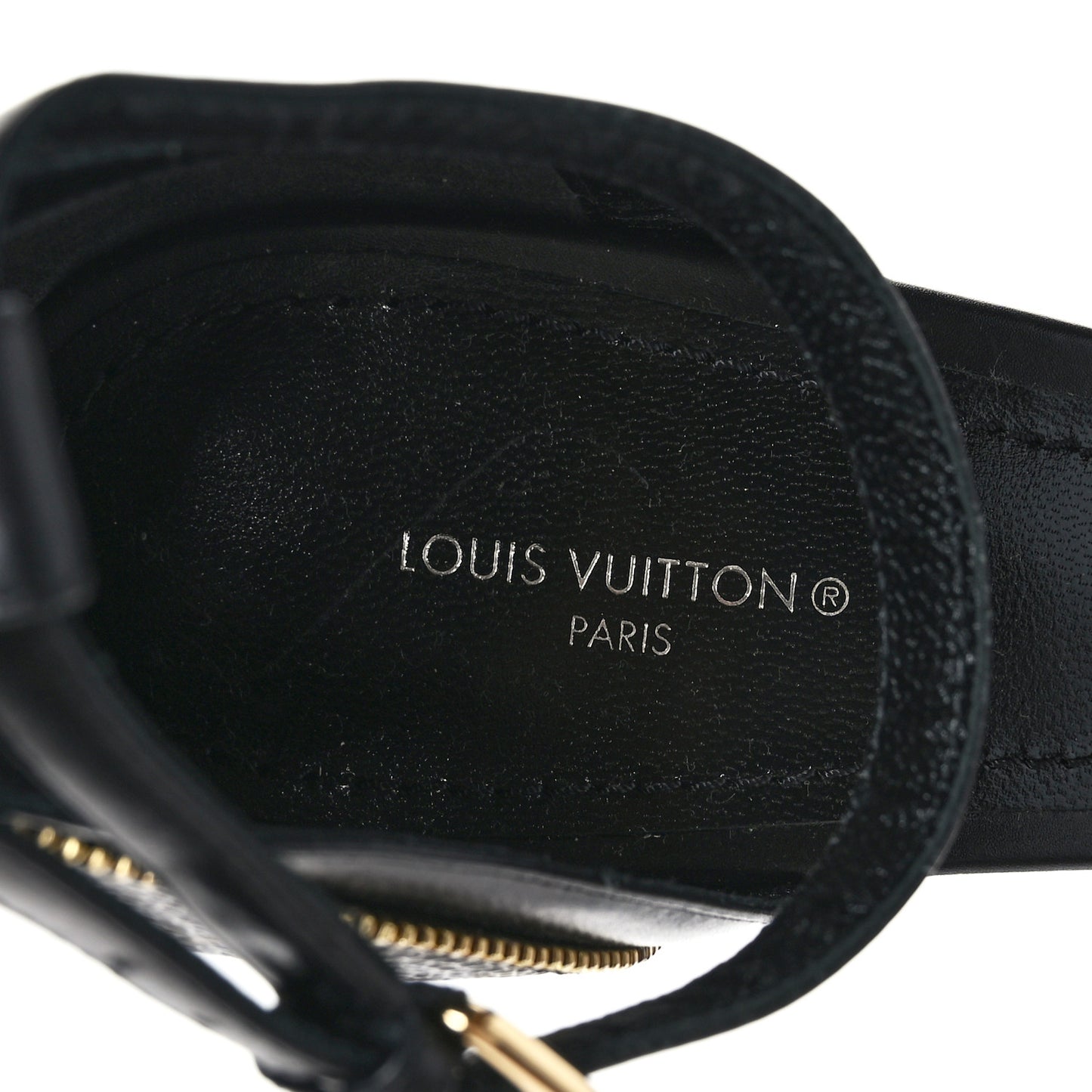 Patent Monogram Afterglow Platform Sandals 41 Black