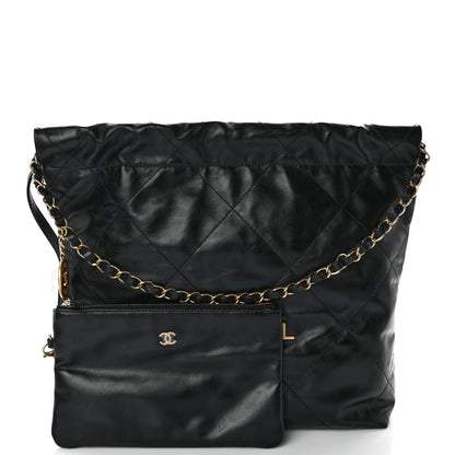 Chanel Shiny Calfskin Quilted Small Chanel 22 Black 4 of 14