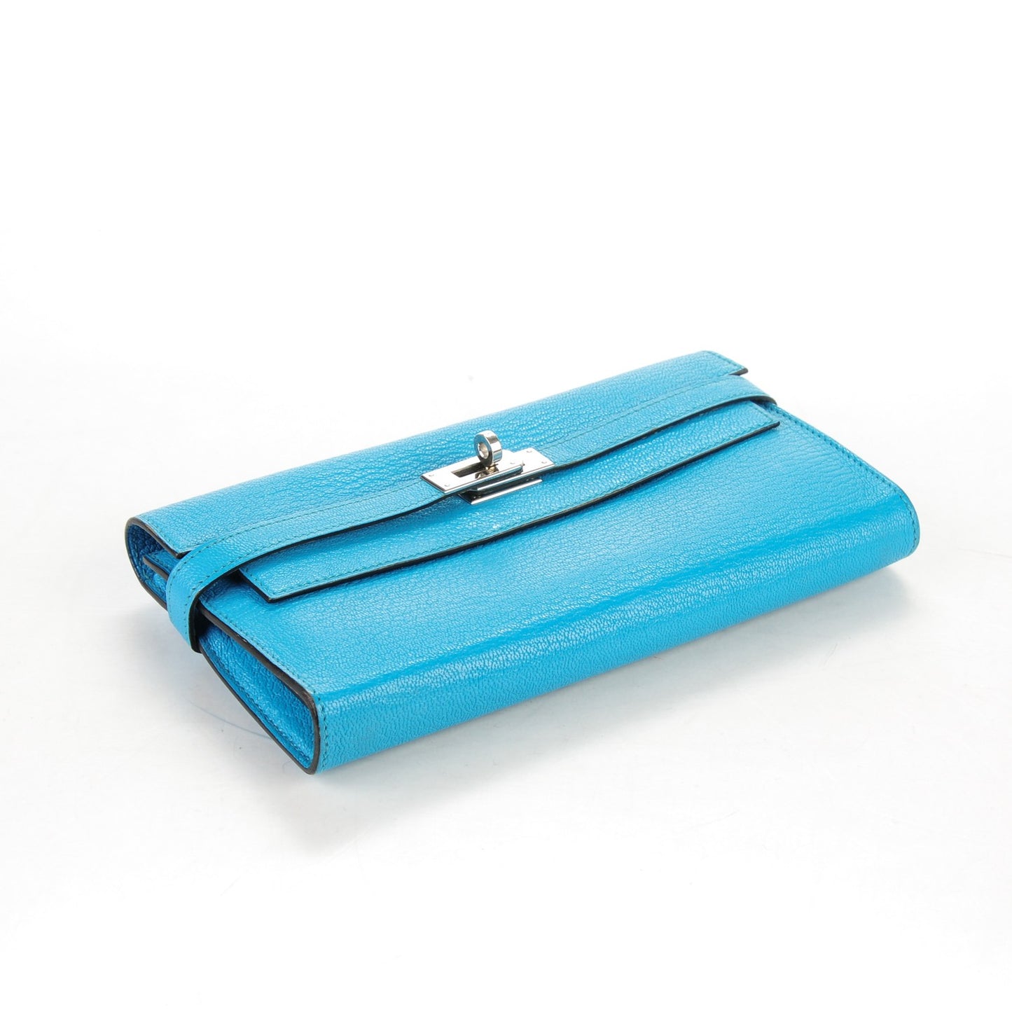 Chevre Mysore Kelly Longue Wallet Turquoise