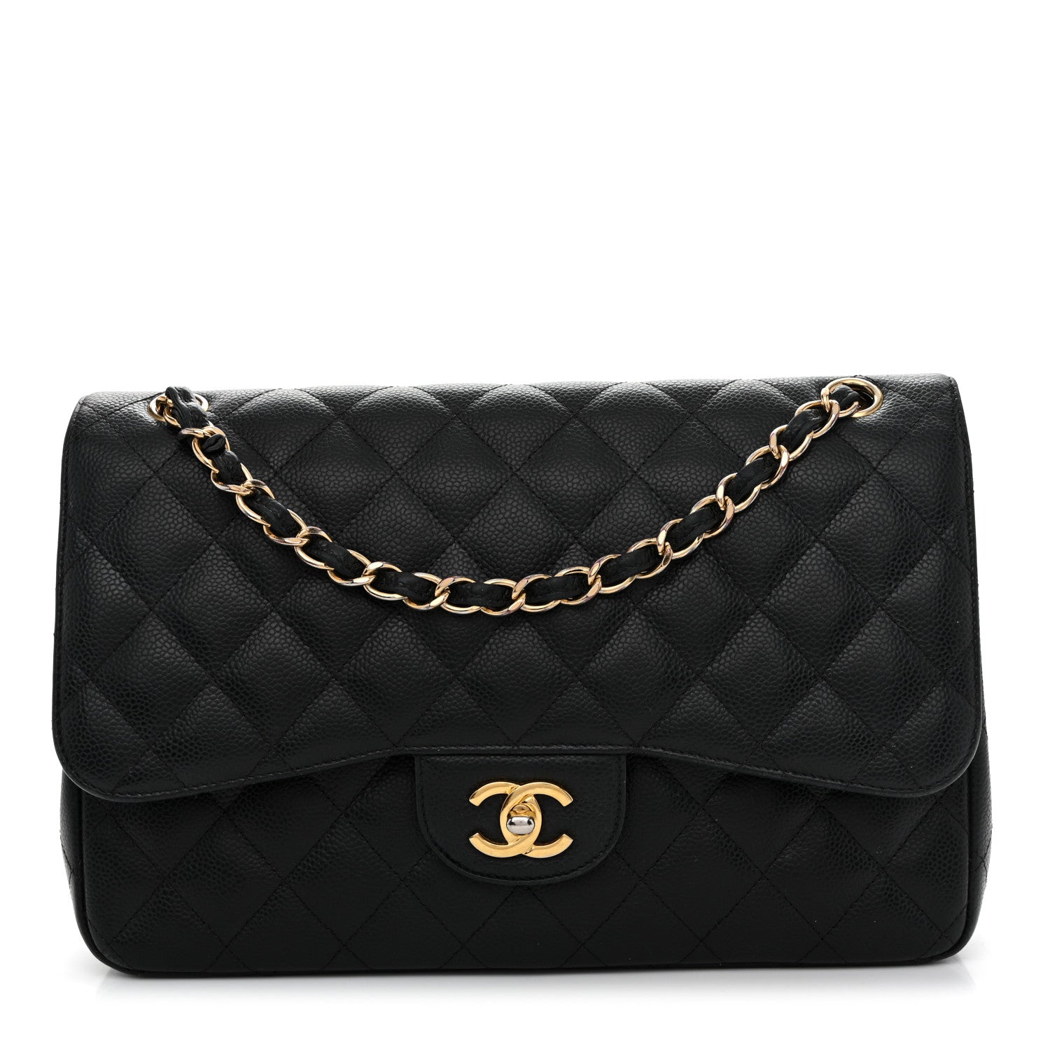 Chanel Caviar Quilted Jumbo Double Flap Black 1 of 14