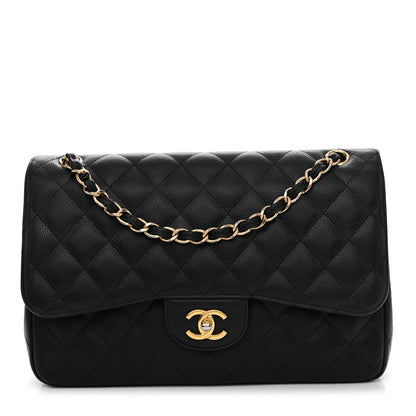 Chanel Caviar Quilted Jumbo Double Flap Black 1 of 14