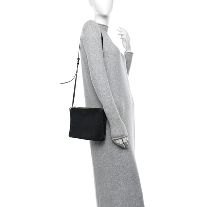 Celine Lambskin Large Trio Crossbody Bag Black 3 of 12